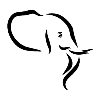 Samolepící dekorace SAMOLEPKA Slon 029 pravá (01 - černá) NA AUTO, NÁLEPKA, FÓLIE, POLEP, TUNING, VLASTNÍ TEXT, TISK, AUTOSAMOLEPKY.cz, POLEPY, OBRÁZEK, LOGO, SAMOLEPKY