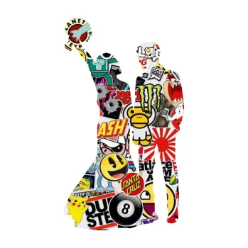 Samolepící dekorace Svatba 003 pravá (83 - Sticker bomb) SAMOLEPKA NA AUTO, NÁLEPKA, FÓLIE, POLEP, TUNING, VLASTNÍ TEXT, TISK, AUTOSAMOLEPKY.cz, POLEPY, OBRÁZEK, LOGO, 3D STICKERS