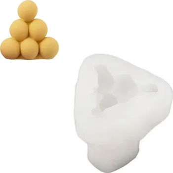 kreativní sada Manumi Silikonová forma na odlévání kreativní hmoty kuličková pyramida 92x85mm