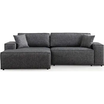 Nábytek Hanah Home Rohová pohovka PIRLO tmavě šedá levá