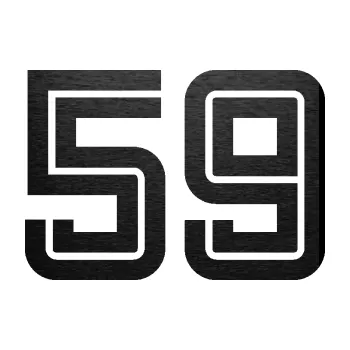 Polep vozidla Startovní číslo 59 typ 7 (63 - škrábaný kov černý) SAMOLEPKA NA AUTO, NÁLEPKA, FÓLIE, POLEP, TUNING, VLASTNÍ TEXT, TISK, AUTOSAMOLEPKY.cz, POLEPY, OBRÁZEK, LOGO, 3D STICKERS