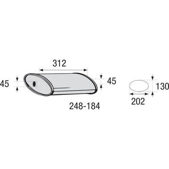 Tlumič výfuku Střední tlumič výfuku, univerzální BOSAL 248-184