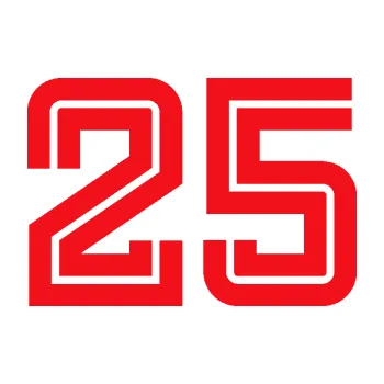 Polep vozidla SAMOLEPKA Startovní číslo 25 typ 7 (10 - červená) NA AUTO, NÁLEPKA, FÓLIE, POLEP, TUNING, VLASTNÍ TEXT, TISK, AUTOSAMOLEPKY.cz, POLEPY, OBRÁZEK, LOGO, SAMOLEPKY