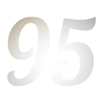 Polep vozidla SAMOLEPKA Startovní číslo 95 typ 3 (82 - odrazková reflexní bílá) NA AUTO, NÁLEPKA, FÓLIE, POLEP, TUNING, VLASTNÍ TEXT, TISK, AUTOSAMOLEPKY.cz, POLEPY, OBRÁZEK, LOGO, SAMOLEPKY