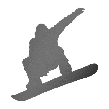Samolepicí dekorace na vozidlo Snowboard 021 levá (41 - grafitová metalíza) SAMOLEPKA NA AUTO, NÁLEPKA, FÓLIE, POLEP, TUNING, VLASTNÍ TEXT, TISK, AUTOSAMOLEPKY.cz, POLEPY, OBRÁZEK, LOGO, 3D STICKERS