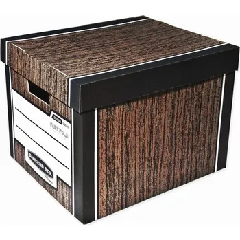 Archivační box Archivační kontejner Fellowes Bankers Box Woodgrain hnědá (2ks)