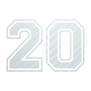 Polep vozidla SAMOLEPKA Startovní číslo 20 typ 4 (51 - 3D karbon bílý) NA AUTO, NÁLEPKA, FÓLIE, POLEP, TUNING, VLASTNÍ TEXT, TISK, AUTOSAMOLEPKY.cz, POLEPY, OBRÁZEK, LOGO, SAMOLEPKY