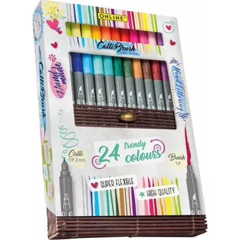 Online Calli.Brush kaligrafické fixy 24 ks