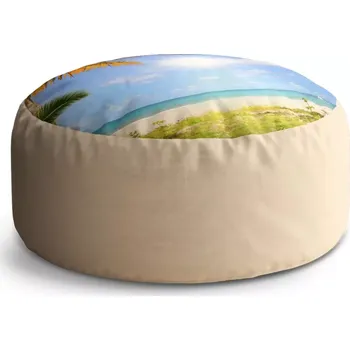 Sedací pytel Kulatý taburet Circle Pláž: 38x48 cm - Sablio