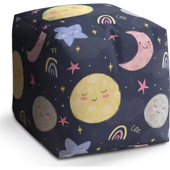 Taburet Taburet Kostka Dětské nebe: 40x40x40 cm - Sablio