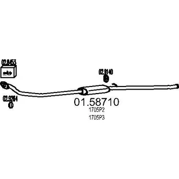 Auto-moto Střední tlumič výfuku MTS 01.58710