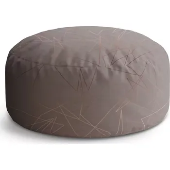 Sedací pytel Kulatý taburet Circle Trojúhelníková abstrakce: 38x48 cm - Sablio