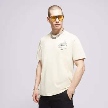 Dámské tričko New Balance Tričko Essentials Cafe Java Cotto Be Bílá S