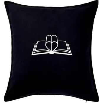 Polštář Kniha love - Polštář 50x50 - 50x50 - Pouze potah ( Černá )