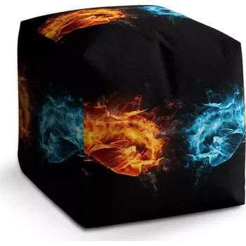 Taburet Taburet Kostka Ohnivé pěsti: 40x40x40 cm - Sablio