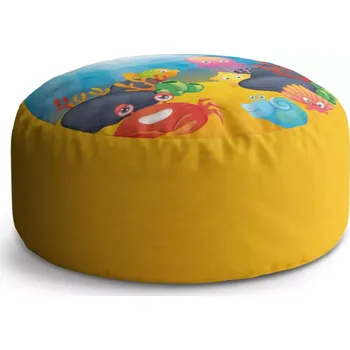 Sedací pytel Kulatý taburet Circle Podmořský svět: 38x48 cm - Sablio