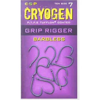Rybářský háček ESP háčky Cryogen Grip Rigger Barbless vel. 8 10ks