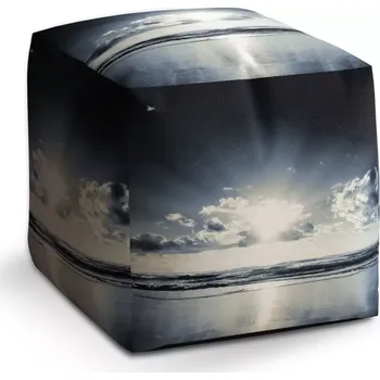 Taburet Taburet Kostka Pohled na moře: 40x40x40 cm - Sablio