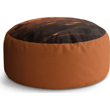 Sedací pytel Kulatý taburet Circle Barcelona Night Skyline: 38x48 cm - Sablio