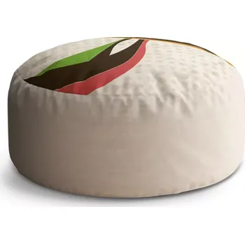 Sedací pytel Kulatý taburet Circle Retro abstrakce: 38x48 cm - Sablio