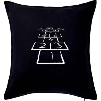 Polštář Skákací panák - Polštář 50x50 - 50x50 - Pouze potah ( Černá )