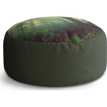 Sedací pytel Kulatý taburet Circle Temný les: 38x48 cm - Sablio
