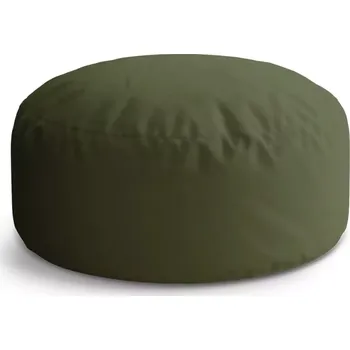 Sedací pytel Kulatý taburet Circle Vojenská zelená: 38x48 cm - Sablio