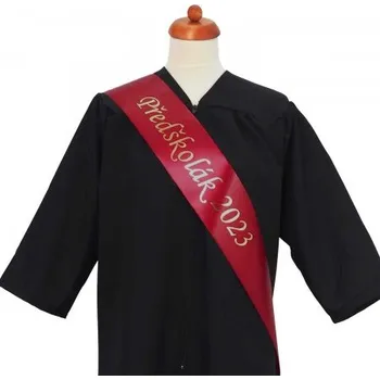 Party dekorace Šerpa pro předškoláky vínová - saténová