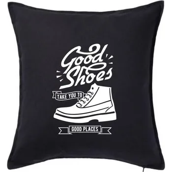 Polštář Good Shoes - Polštář 50x50 - 50x50 - Včetně výplně ( Černá )