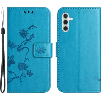 Pouzdro na mobilní telefon Flower knížkové pouzdro na Samsung Galaxy S24+/S25+ - modré