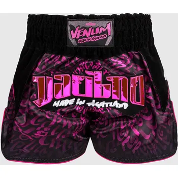 Oblečení pro bojové sporty Muay Thai šortky Venum Attack - Black/Pink Velikost: XXL