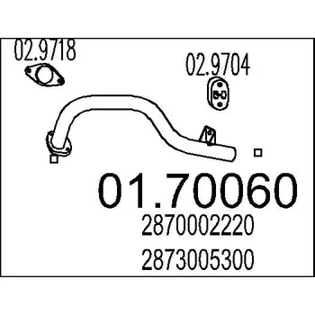 Výfuková trubka Výfuková trubka MTS 01.70060