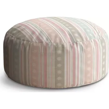 Sedací pytel Kulatý taburet Circle Pruhy a tečky: 38x48 cm - Sablio