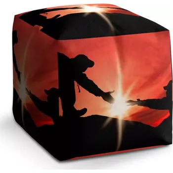 Taburet Taburet Kostka Horolezci: 40x40x40 cm - Sablio