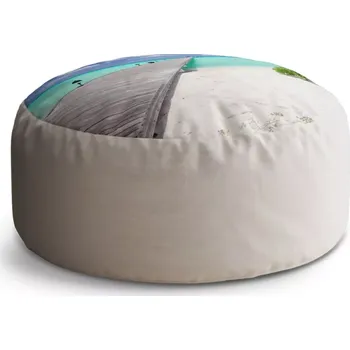 Sedací pytel Kulatý taburet Circle Molo na pláži: 38x48 cm - Sablio