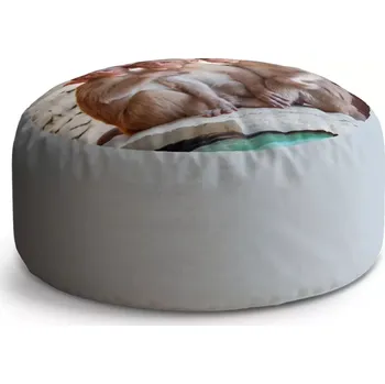 Sedací pytel Kulatý taburet Circle Opičky: 38x48 cm - Sablio
