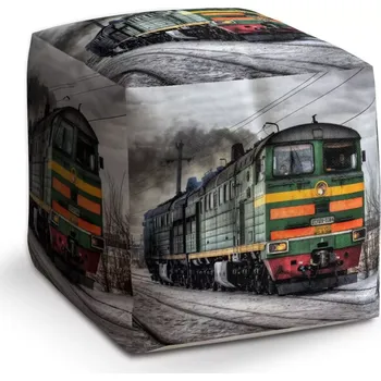 Taburet Taburet Kostka Lokomotiva: 40x40x40 cm - Sablio