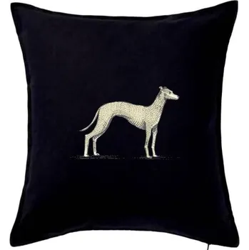 Polštář Vintage Whippet - Polštář 50x50 - 50x50 - Pouze potah ( Černá )