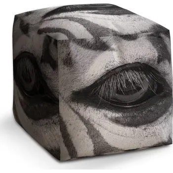 Taburet Taburet Kostka Oko zebry: 40x40x40 cm - Sablio