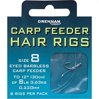 Drennan návazce Carp Feeder Hair Rigs Barbless 10 / 7lb