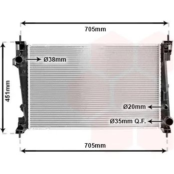 Chladič motoru Chladič, chlazení motoru VAN WEZEL 01002124