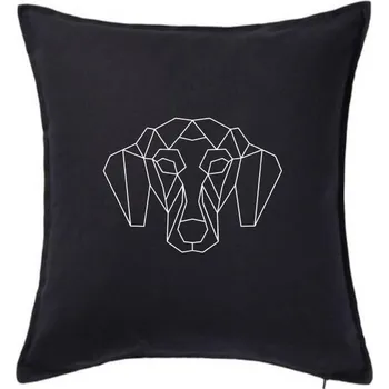Polštář Jezevčík - Geometrie - Polštář 50x50 - 50x50 - Pouze potah ( Černá )