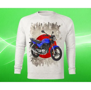 Pánská mikina mikina Yamaha YBR 125 dámská S (mikina s motorkou světle šedý melír)