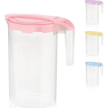 BAGER Džbán plastový 1,75L s víkem, odměrný KLASIK, mix barev