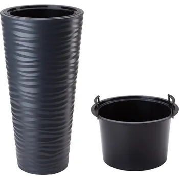 Květináč Květináč SAHARA SLIM ANTRACIT 30 x 56 cm