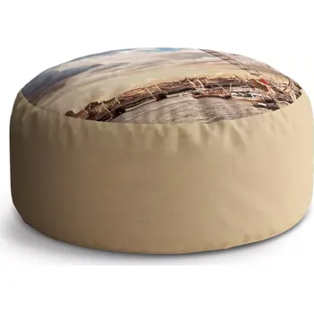 Sedací pytel Kulatý taburet Circle London eye: 38x48 cm - Sablio