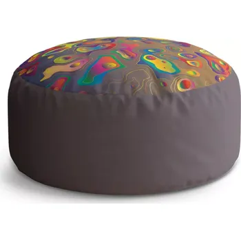 Sedací pytel Kulatý taburet Circle Barevné skvrny: 38x48 cm - Sablio