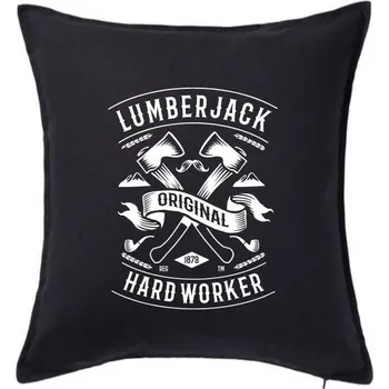 Polštář Lumberjack - Polštář 50x50 - 50x50 - Pouze potah ( Černá )