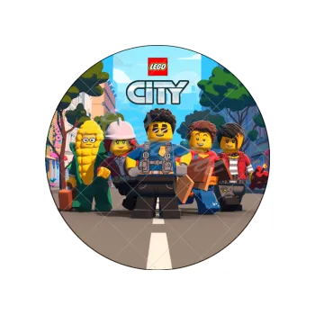 Jedlá dekorace na dort LEGO CITY, VARIANTA Jedlý papír 1240