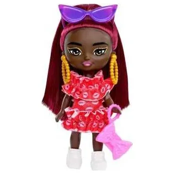 Panenka Panenka Barbie Extra Mini Minis s bordó vlasy